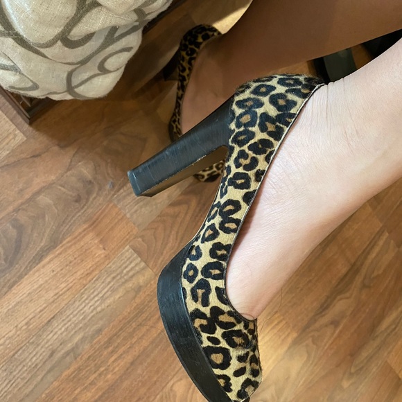 Animal print open toe michael kors heels - Picture 2 of 8
